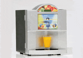 Frisdrankautomaten met fruitdrankjes en water