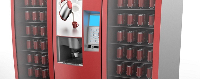 Distributeur automatique de boissons chaudes, froides et