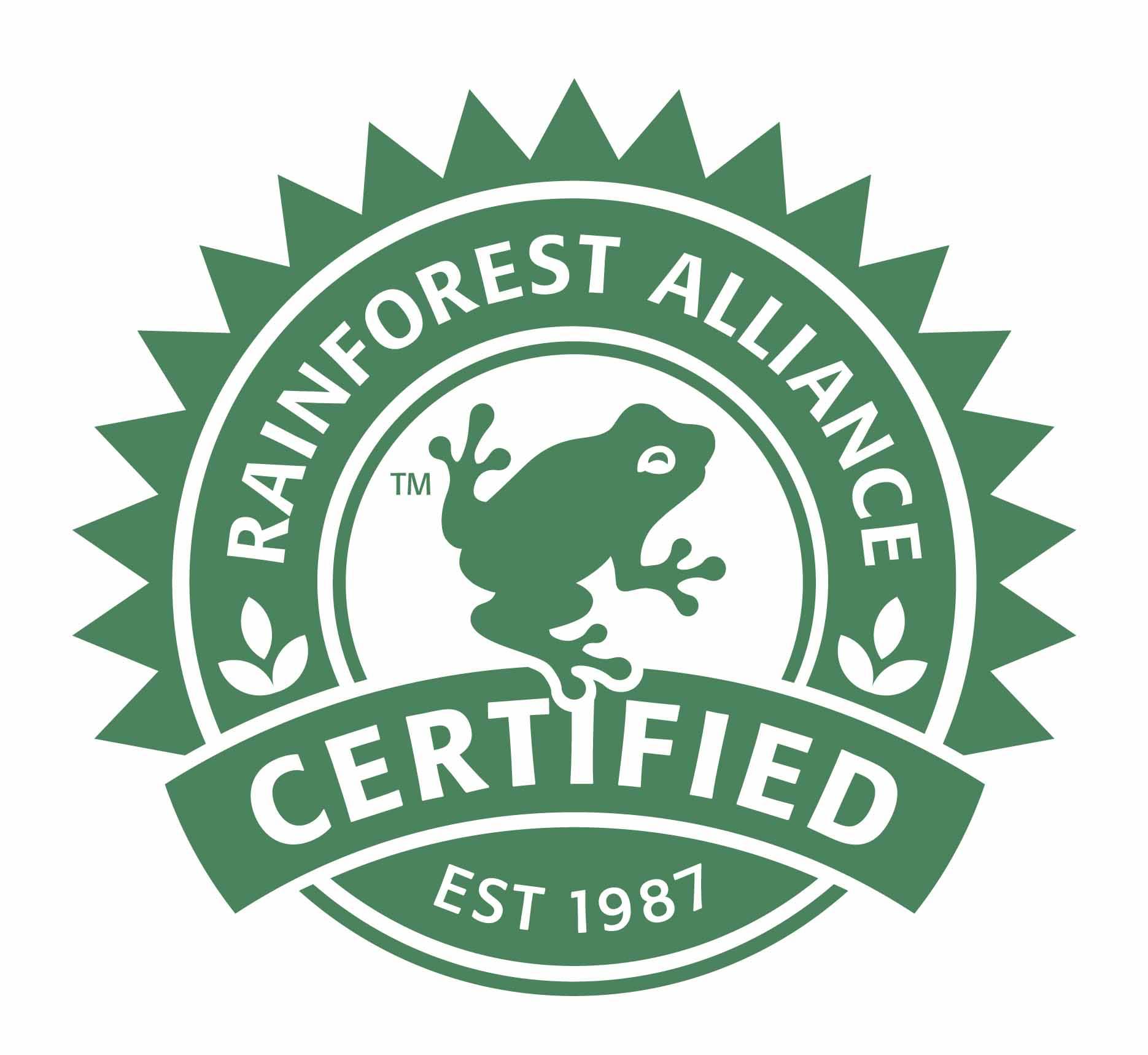 Rainforest Alliance certified